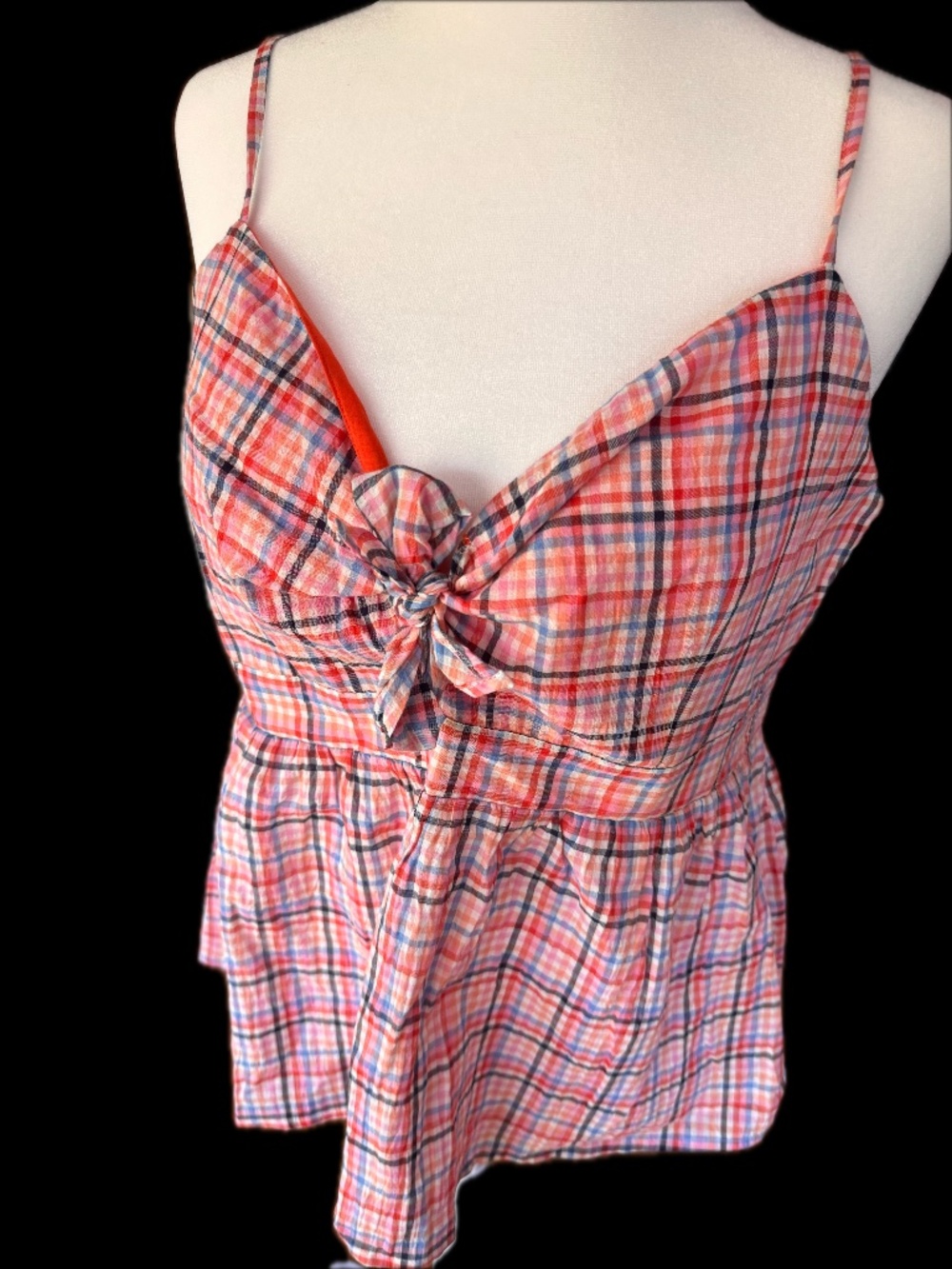 LOFT Plaid Cami Spaghetti Strap Summer Tank